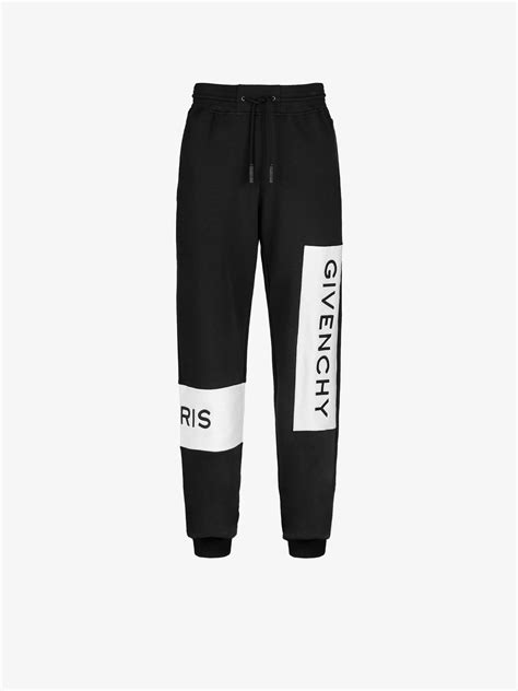 givenchy logo print track pants|Givenchy embroidered joggers.